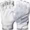 Franklin Sports Supratak Football Receiver Gloves - White/Chrome - Youth Small...