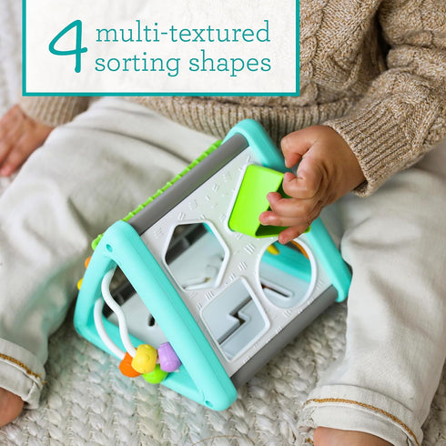Infantino Activity Triangle & Shape Sorter with 4 Shapes, Bendy Bars, Maze Tracks & Spinning Gears for Infants & Toddlers 6M+...