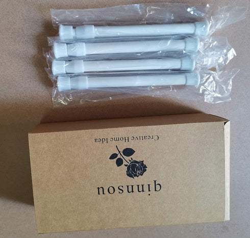 Cupboard Bars Tension Rods, 4 Pack Spring Tensions Rods 7-10.6 Inch Steel Adjustable Tension Curtain Rod Shower Rod Closet Rod Window Rods...