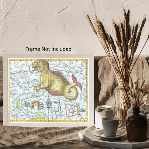 Posterizer 1 pcs-Johann Elert Bode Cetus-Antique Celestial Maps-Astrology & Zodiac Art-Astronomy & Celestial Art-Gift for Steampunk and Astrology ...