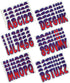Hardline Products Series 200 Factory Matched 3-Inch Boat & PWC Registration Number Kit, Red/Purple - REPUG200...