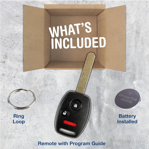 KeylessOption Keyless Entry Remote Control Uncut Car Ignition Key Fob Replacement for N5F-S0084A...