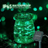 2 Pack 100 LED Solar Green String Lights,33ft Solar Halloween Lights Outdoor,8 Modes Waterproof Green Solar Fairy Lights for Christmas Tree Party ...