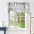 Victoria Park Toile Tie-Up Valence Window Curtain, Black...