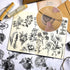 Geolet 300 Pieces Flower Plant Retro Transparent Flower Sticker Decal DIY Natural Scrapbooking Stickers for Laptop Ca Diary Album Journal Planners...