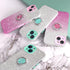 for iPhone 13 Case,Slim Glitter Sparkly Case with 360°Ring Holder Kickstand Magnetic Car Mount Shock-Absorbent Protective Sturdy Cover for iPhone ...