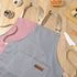 Stripes Kids Apron, Kids Cooking Aprons with 2 Pockets, Cute Kids Aprons for Cooking for Boys and Girls Adjustable...
