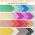 40 Sheets 20 Colors Glitter Cardstock, BetyBedy Cricut Paper Cardstock, No-Shed Sparkly Glitter, A5 Glitter Paper for Arts and Crafts - Card Makin...