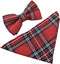 Royal Stewart Red Tartan Scottish Bow Tie & Hanky Set...