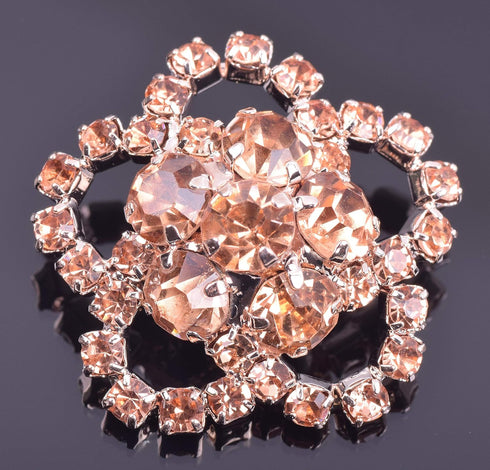 KAOYOO 10Pcs Crystal Rhinestone Flowers Embellishments Buttons Sew on Buttons for DIY,Decoration(23mm)...
