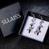 Sllaiss 925 Sterling Silver Dangle Earrings Austria Crystal 18K White Gold Drop Earrings for Women Tassel Earrings for Anniversary Birthday...