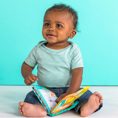 Bright Starts Teethe & Read Soft Book Toy, Ages 3 Months +, Style May Vary...