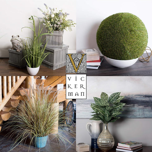 Vickerman Everyday 5" Artificial Mixed Gray Green Succulent Ball - Faux Floral Decor - Home Or Office Arrangement Accent - Maintenance Free...