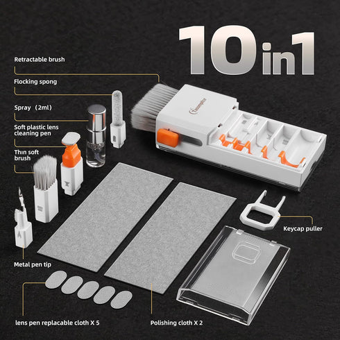 Laptop Cleaning Kit Keyboard Cleaner, Keyboard Cleaning Kit Electronics Cleaning Tool for MacBook iPad Phone iPhone Pro, Brush Tool for Tablet, Co...