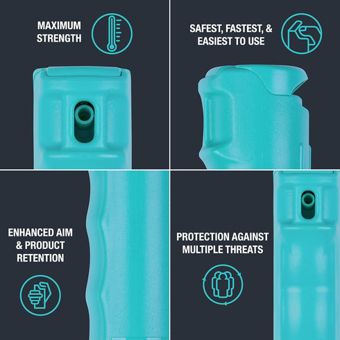 SABRE Pepper Spray with Fast Flip Top, Maximum Police Strength OC Spray, Key Ring for Easy Carry and Fast Access, Finger Grip for More Accurate an...