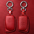 Tukellen for Lexus Leather Key Fob Cover with Keychain Compatible with Lexus RX ES GS LS NX RS GX LX RC LC Smart Key-Red...