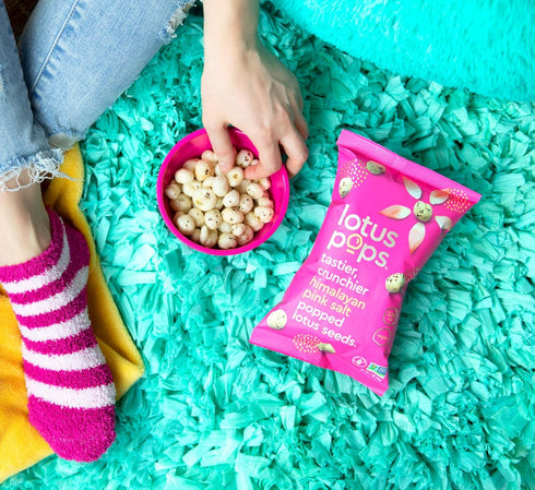 Lotus Pops - Popped Lotus (Water Lily) Seed Snacks – Low Calorie Gluten Free and Vegan Snacks | Plant Protein | Roasted Not-Fried | Paleo | Grai...