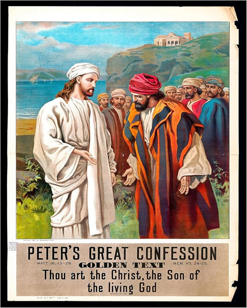 Posterizer 1 pcs-Peter's great confession poster-Religious Posters-Gifts for Christians -Decor for Church, Sunday School Classroom- unframed wall ...