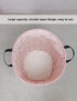 QUEENLALA Large Storage Basket,Laundry Hamper/Bathroom/Home Decor/Collapsible Round Storage Bin,Boys and Girls Hamper/Boxes/Clothing(Round-Pink Fo...