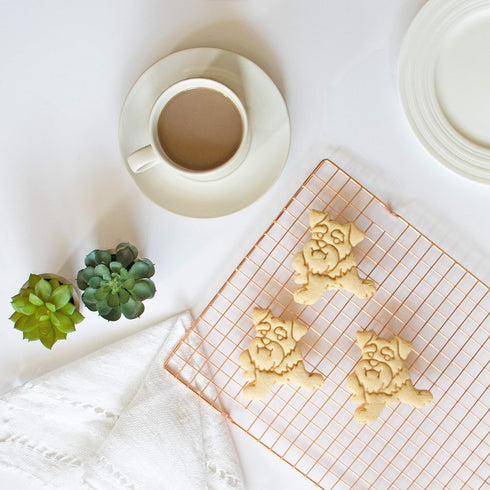 Set of 2 Mini Schnauzer cookie cutters (Designs: Body & Face), 2 pieces - Bakerlogy...