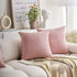 Demetex 18x18 Pillow Covers Pink Striped Corduroy Pillowcases Decorative Square Throw Pillows for Couch Bedroom Wedding Decorations, Set of 2, 18 ...