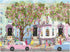 Galison Spring Terrace – 1000 Piece Joy Laforme Puzzle Featuring a Magnolia Filled Neighborhood Day On A Spring Day...