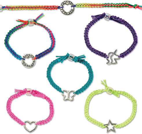 Creativity for Kids Friends Forever Bracelet Craft Kit - Create DIY 6 Friendship Charm Bracelets - Complete Kids Jewelry Kit...