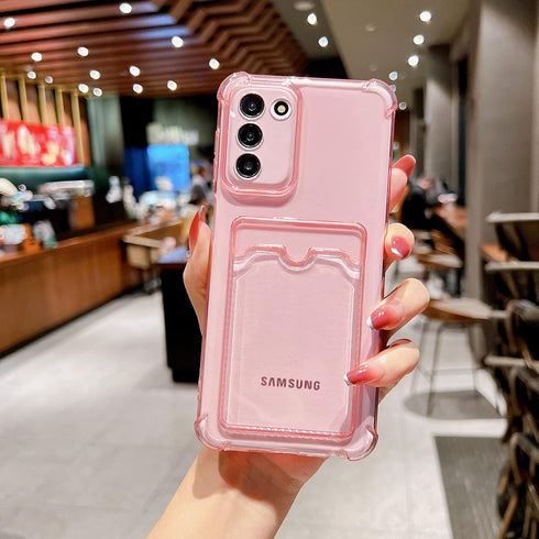 Tuokiou Compatible with Samsung Galaxy S23 case,Wallet Phone Case Upgrade Slim Fit Card Slot Transparent Case Protective Soft TPU Shockproof Case ...