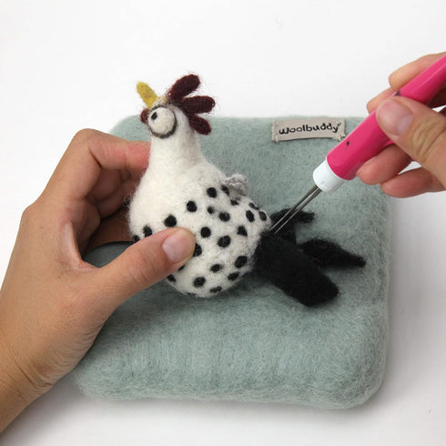 Woolbuddy Needle Felting 100% Woolen Mat (Light green)...