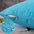 MIULEE Pack of 2 Outdoor Throw Pillow Covers Waterproof Decorative Soft Pillowcases Linen Farmhouse Square Cushion Shams for Patio Balcony Couch G...