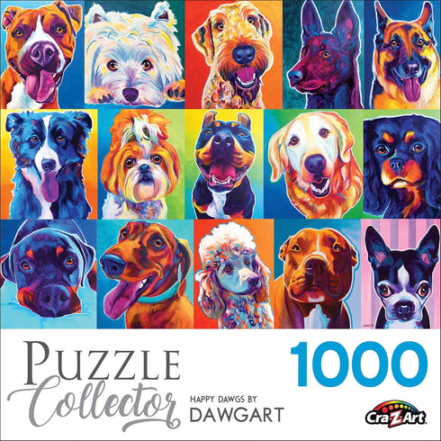 RoseArt - Puzzle Collector - Happy Dawgs - 1000 Piece Jigsaw Puzzle...