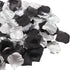 900PCS Silver Black White Artificial Flowers Silk Rose Petals Flower Girl Scatter Petals for Wedding Aisle Centerpieces Table Confetti Party Favor...