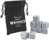 Marble Whiskey Stones – Natural Reusable Chilling Rocks for Whiskey & Bourbon, Silver Finish, One Size...