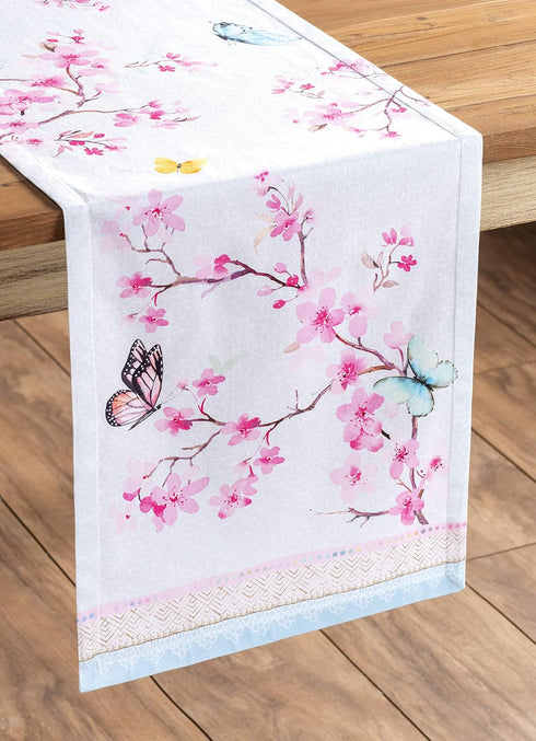 Maison d' Hermine Table Runner 100% Cotton Single Layer Table Runners 108 inches Long Decorative for Home Kitchen Dining Party Wedding Bridal Show...