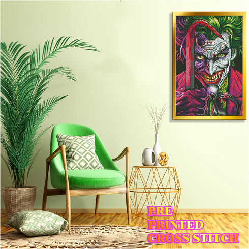 ROSTITCH Evil Smile All Clear Cross Stitch Kits - Counted Cross Stitch Kits Stamped Cross-Stitch Love Story Needlepoint Counted Kits Beginners,Emb...