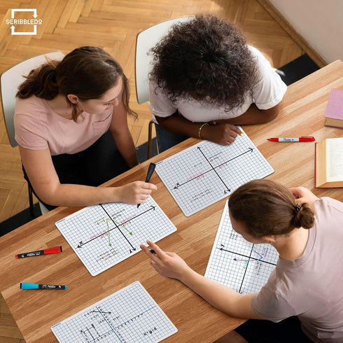 2 Pack Dry Erase XY Axis Lap Board 9”X12” | Interactive Learning Coordinate Grid Whiteboard (Double Sided)...