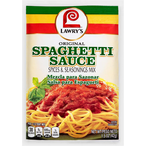 Lawry's Original Spaghetti Sauce Spices & Seasonings Mix, 1.5 oz (Pack of 12)...