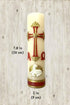 Alpha Omega Candle for Baptism, Confirmation, Easter Lent Cirio para Bautizo, Confirmacion O Boda Cirio Pascual (Red)...