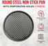 Non-Stick Pizza Pan with Holes - 13-Inch Perforated Pizza Crisper Carbon Steel Pizza Pan - 1 Round Pizza Trays PFOA PFOS and PTFE Free...