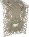 Embroidered Green Leaf on Antique Green Fabric Table Runner, Dresser Scarf (16Wx54L)...