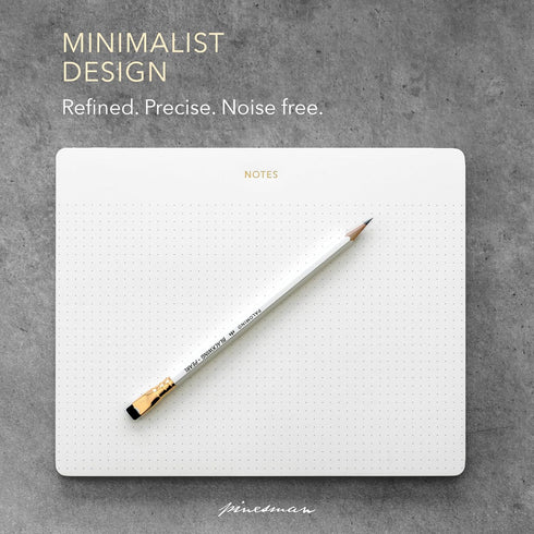 Mouse Pad Notepad for Professionals, Executive's Desk Note Pad, Minimalist, Gold Foiled, Dotted Layout, 9.8" x 7.9", Eco-friendly, FSC™ Certified...