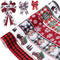 Christmas Ribbon Wired 2.5 Inch,6 Roll 30Yards Christmas Wired Ribbon,Incl. Santa/Snowman/Snowflake/Christmas Buffalo Plaid Ribbon for Wreaths Bow...
