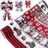 Christmas Ribbon Wired 2.5 Inch,6 Roll 30Yards Christmas Wired Ribbon,Incl. Santa/Snowman/Snowflake/Christmas Buffalo Plaid Ribbon for Wreaths Bow...