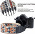 Padwa Lifestyle Camera Strap - 2" Retro Jacquard Embroidery Camera Straps Adjustable,Wide Camera Neck/Shoulder Strap with Genuine Leather Head for...
