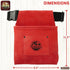 Graintex SS2516 :: One Pocket Nail & Tool Pouch Red Color Suede Leather with 2” Webbing Belt for Constructors, Electricians, Plumbers, Handymen...
