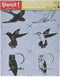 Stencil1 Birds 2-Layered Stencils Set for Home Decor 8.5 x 11 inches for Painting on Bedroom Wall, Canvas, DIY Decorating Art- Nature, Attractive,...