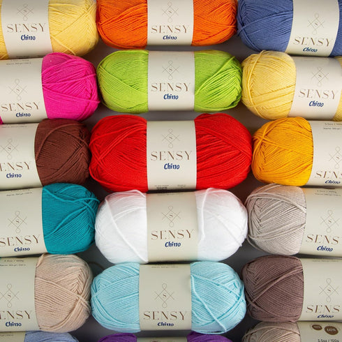 Sensy Chino Soft Cotton Yarn, Soft Baby Cotton Yarn, Amigurumi Yarn, 3.5 oz, 360 Yards, Gauge 2 Fine (Fuchsia)......