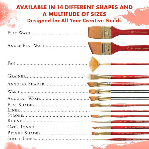 Princeton Heritage Paintbrush, Size 3/0 inch, Scarlet...
