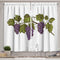 Lunarable Wine Grapes Kitchen Curtains, Drinking Tasting Party Theme Fresh Purple Fruits on Plain Backdrop, Window Drapes 2 Panel Set for Kitchen ...