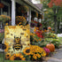 Summer Garden Flags, Bee Sunflower Garden Flag, 12x18 Inch Vertical Double Sided Burlap, Welcome Holiday Yard Lawn Flag, Outdoor Patio House Decor...